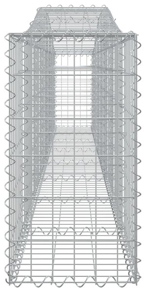 Íves horganyzott vas gabion kosár 400x30x60/80 cm