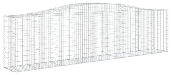 Íves horganyzott vas gabion kosár 400x50x100/120 cm