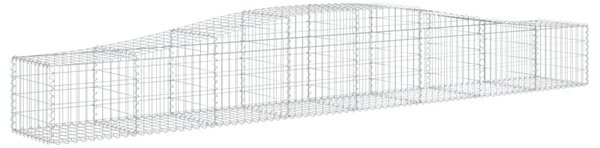 Íves horganyzott vas gabion kosár 400x50x40/60 cm
