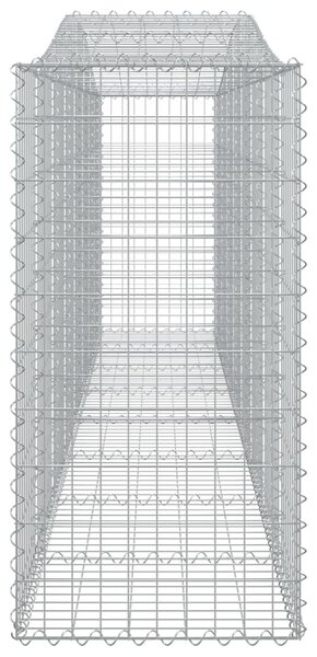 Íves horganyzott vas gabion kosár 400x50x100/120 cm