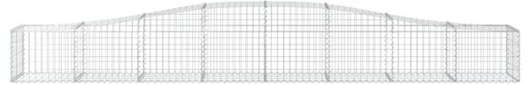 Íves horganyzott vas gabion kosár 400x50x40/60 cm