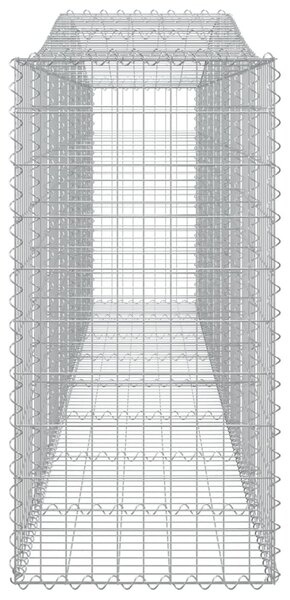 5 db íves horganyzott vas gabion kosár 400x50x100/120 cm