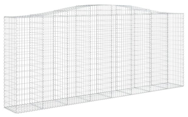 2 db íves horganyzott vas gabion kosár 400x50x160/180 cm