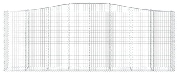 Íves horganyzott vas gabion kosár 400x50x140/160 cm