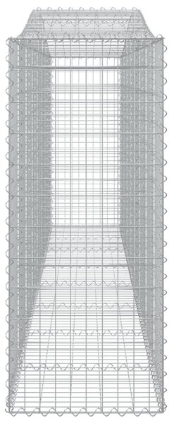 2 db íves horganyzott vas gabion kosár 400x50x120/140 cm