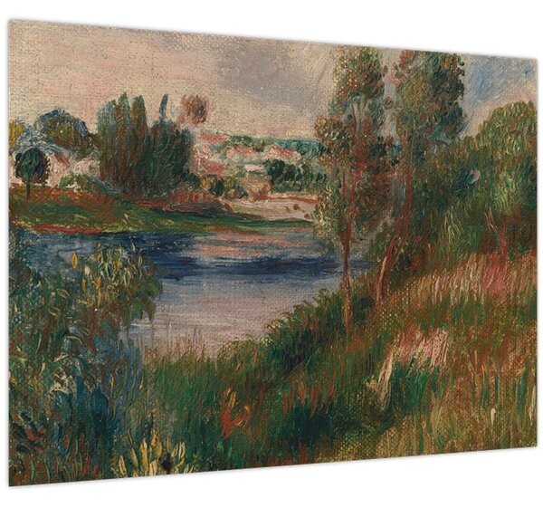 Kép - Auguste Renoir, Landscape at Vetheuil, reprodukciók (70x50 cm)