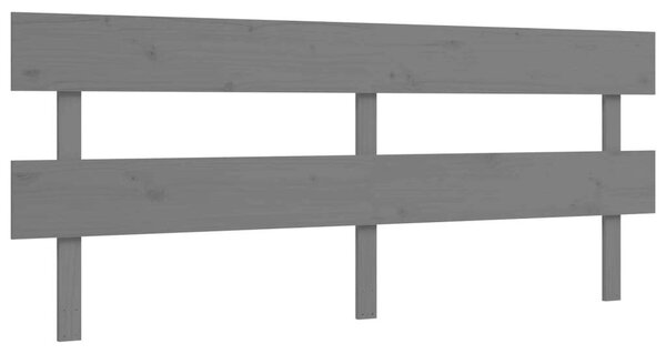 VidaXL Tömörfa Ágykeret - Szürke - 200x200 cm