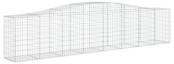 Íves horganyzott vas gabion kosár 400x50x80/100 cm