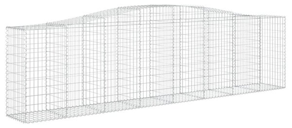 5 db íves horganyzott vas gabion kosár 400x50x100/120 cm