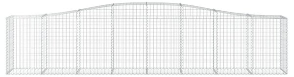 Íves horganyzott vas gabion kosár 400x50x80/100 cm