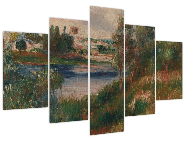Kép - Auguste Renoir, Landscape at Vetheuil, reprodukciók (150x105 cm)