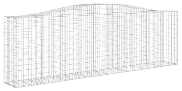 2 db íves horganyzott vas gabion kosár 400x50x120/140 cm