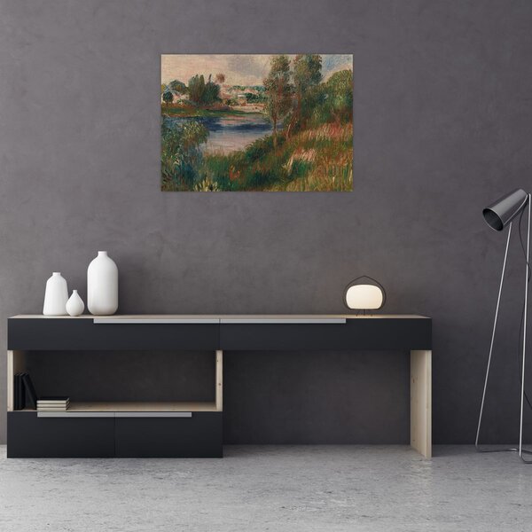 Kép - Auguste Renoir, Landscape at Vetheuil, reprodukciók (70x50 cm)