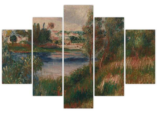 Kép - Auguste Renoir, Landscape at Vetheuil, reprodukciók (150x105 cm)