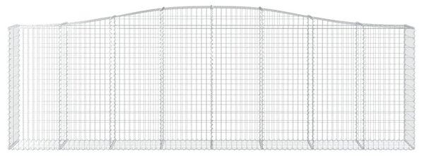 2 db íves horganyzott vas gabion kosár 400x50x120/140 cm