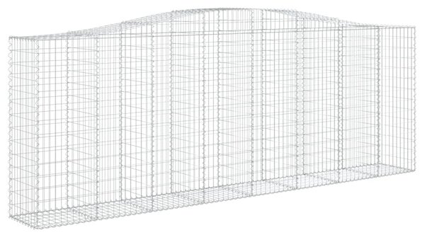 Íves horganyzott vas gabion kosár 400x50x140/160 cm
