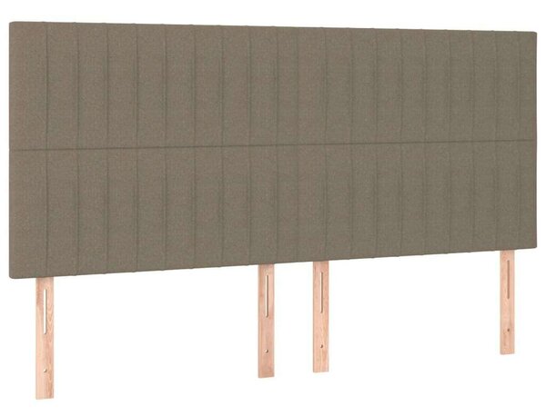 VidaXL tópszínű szövet ágykeret fejtámlával 160x200 cm