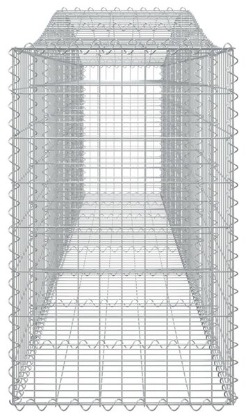 Íves horganyzott vas gabion kosár 400x50x80/100 cm