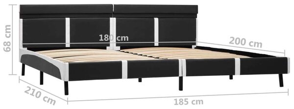VidaXL szürke LED-es műbőr ágykeret 180 x 200 cm