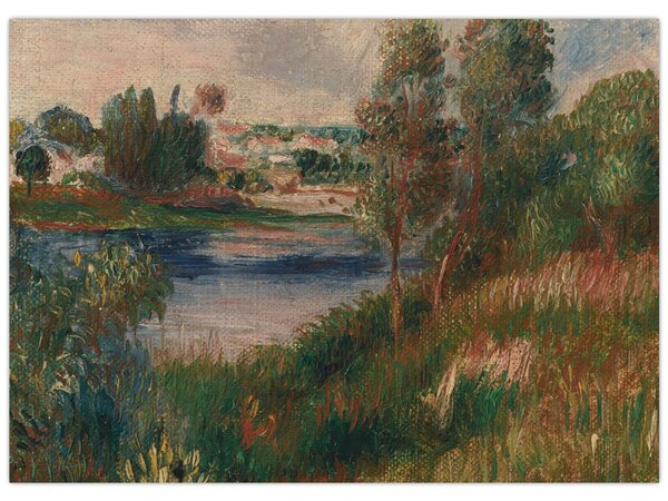 Kép - Auguste Renoir, Landscape at Vetheuil, reprodukciók (70x50 cm)