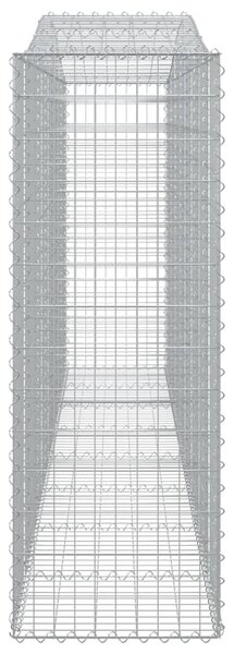 Íves horganyzott vas gabion kosár 400x50x140/160 cm