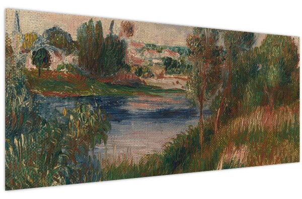 Kép - Auguste Renoir, Landscape at Vetheuil, reprodukciók (120x50 cm)
