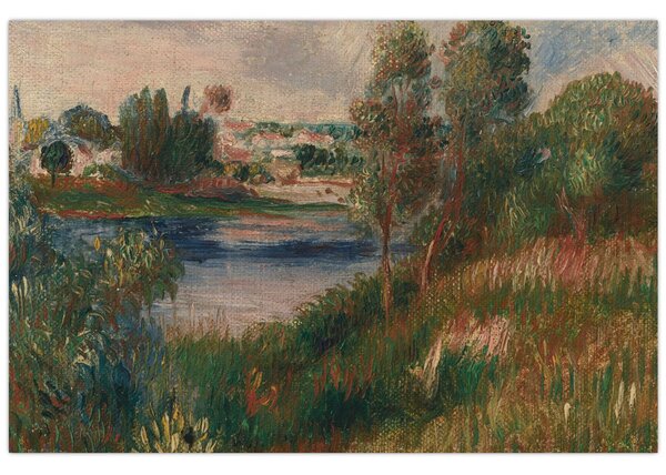 Kép - Auguste Renoir, Landscape at Vetheuil, reprodukciók (90x60 cm)