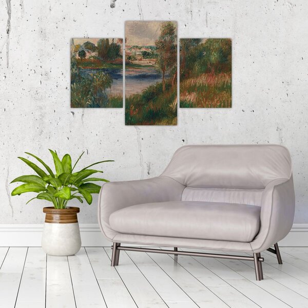 Kép - Auguste Renoir, Landscape at Vetheuil, reprodukciók (90x60 cm)