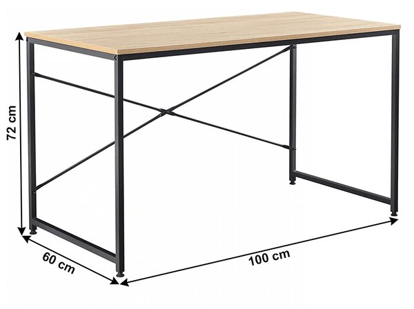 Íróasztal Bazzi TYP 2 (tölgy + fekete)