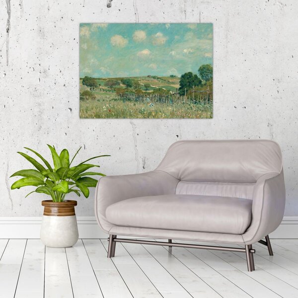 Kép - Alfred Sisley, Meadow, reprodukciók (70x50 cm)