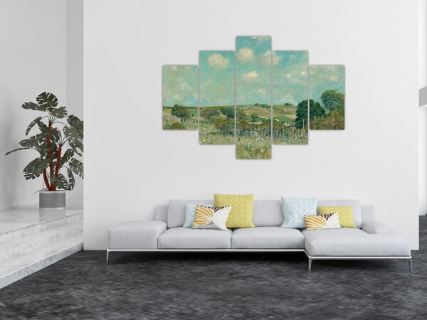 Kép - Alfred Sisley, Meadow, reprodukciók (150x105 cm)