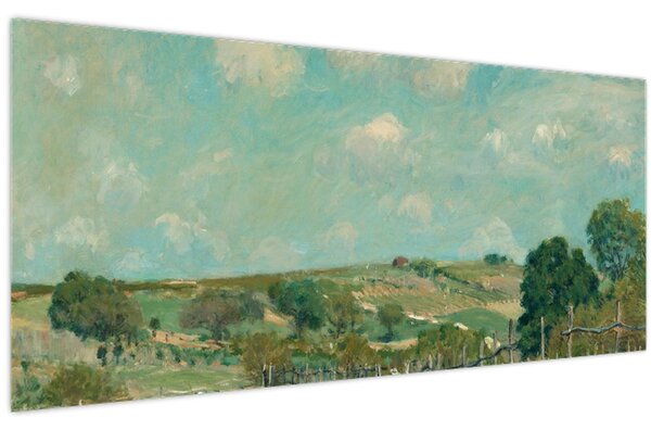 Kép - Alfred Sisley, Meadow, reprodukciók (120x50 cm)
