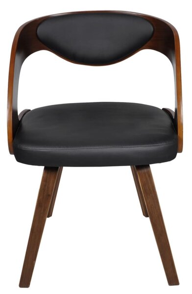 4 db barna hajlított fa és műbőr étkezőszék