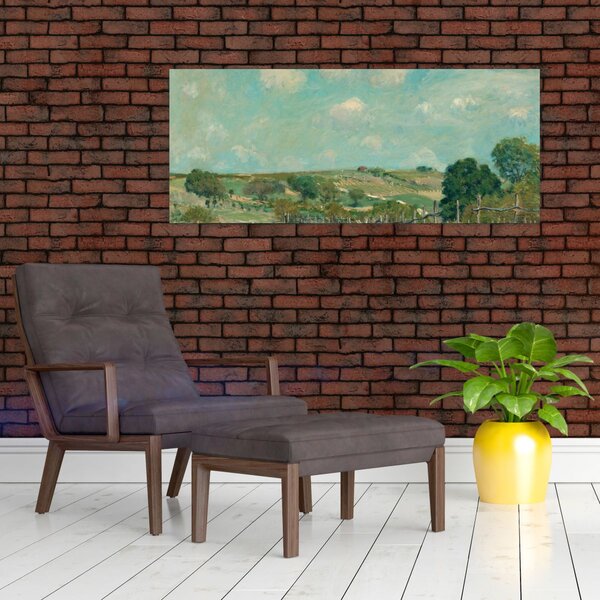 Kép - Alfred Sisley, Meadow, reprodukciók (120x50 cm)