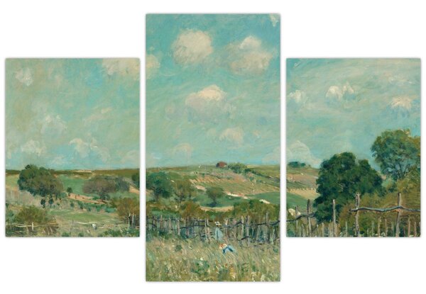 Kép - Alfred Sisley, Meadow, reprodukciók (90x60 cm)