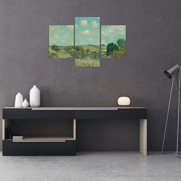 Kép - Alfred Sisley, Meadow, reprodukciók (90x60 cm)