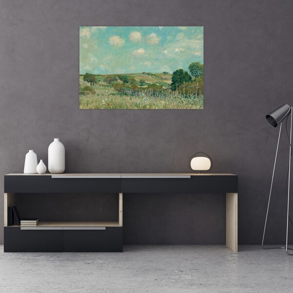 Kép - Alfred Sisley, Meadow, reprodukciók (90x60 cm)
