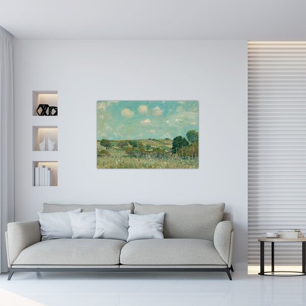 Kép - Alfred Sisley, Meadow, reprodukciók (90x60 cm)