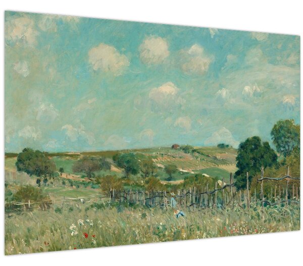 Kép - Alfred Sisley, Meadow, reprodukciók (90x60 cm)