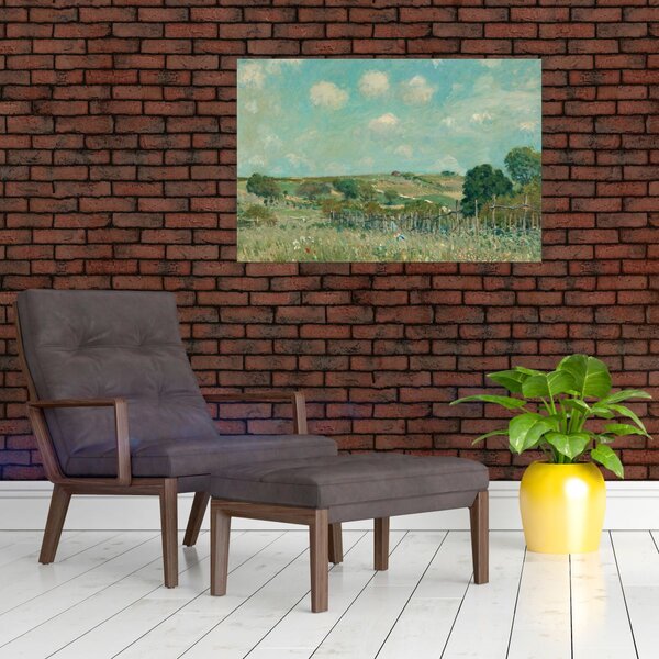 Kép - Alfred Sisley, Meadow, reprodukciók (90x60 cm)