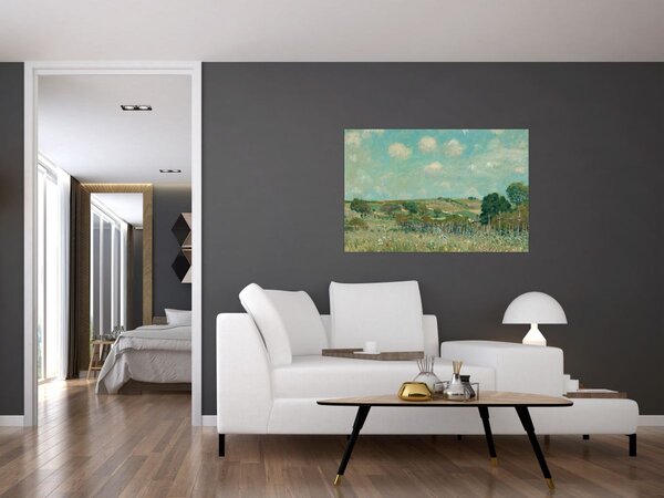 Kép - Alfred Sisley, Meadow, reprodukciók (90x60 cm)