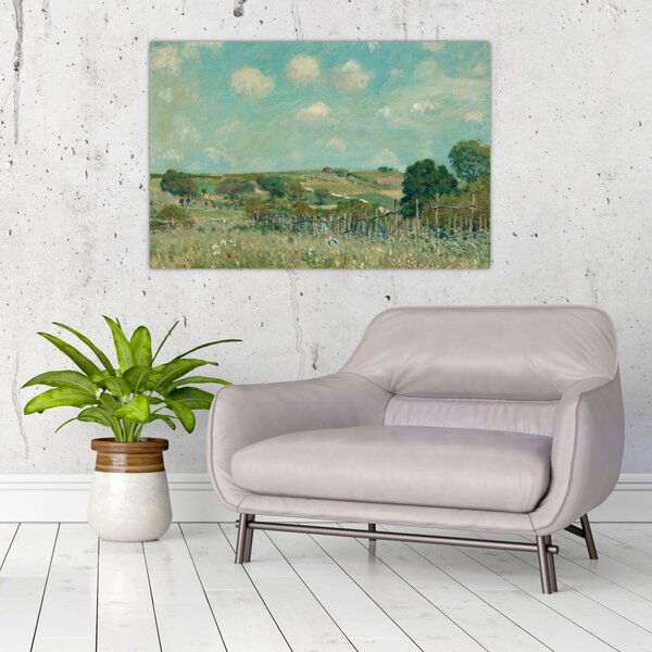 Kép - Alfred Sisley, Meadow, reprodukciók (90x60 cm)