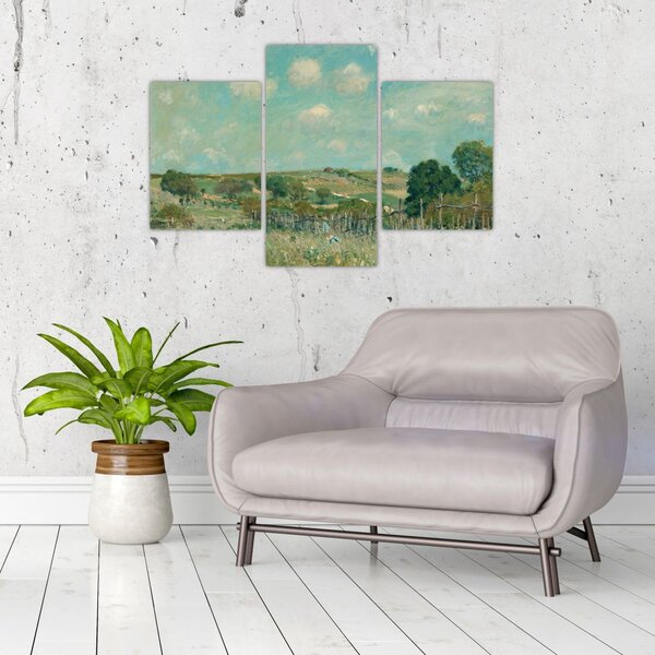 Kép - Alfred Sisley, Meadow, reprodukciók (90x60 cm)