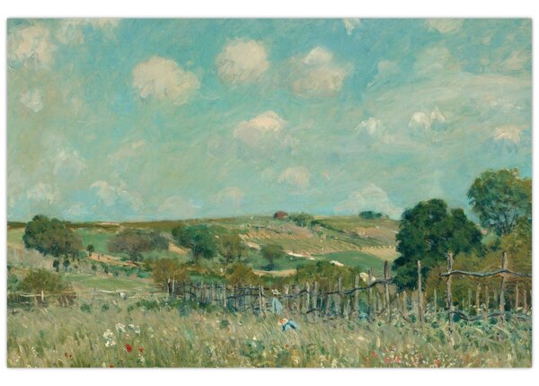 Kép - Alfred Sisley, Meadow, reprodukciók (90x60 cm)