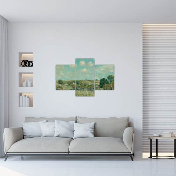 Kép - Alfred Sisley, Meadow, reprodukciók (90x60 cm)
