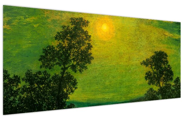 Kép - Imitator of Ralph Albert Blakelock, Moonlight, reprodukciók (120x50 cm)