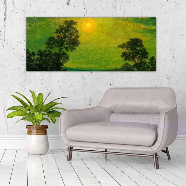 Kép - Imitator of Ralph Albert Blakelock, Moonlight, reprodukciók (120x50 cm)