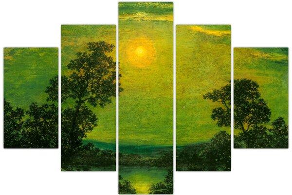 Kép - Imitator of Ralph Albert Blakelock, Moonlight, reprodukciók (150x105 cm)