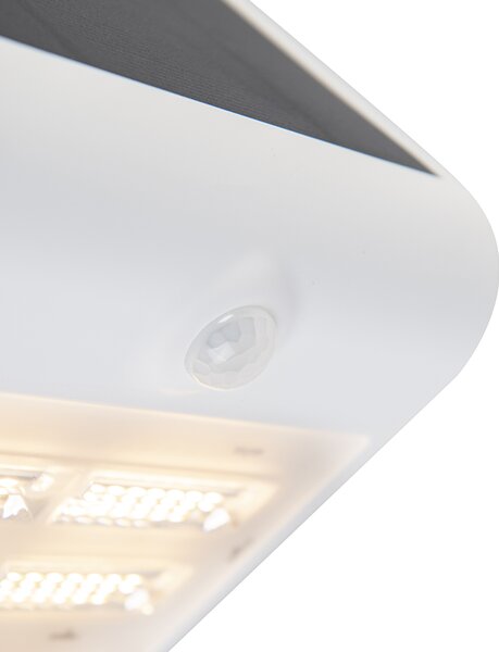 Kültéri fali lámpa fehér 21,5 cm-es tompított fénnyel és napelemes érzékelővel - Daya