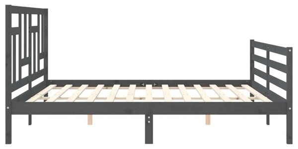 VidaXL Tömörfa Ágykeret - Fejtámlával - 200x200 cm